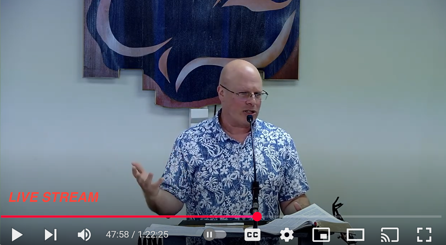 LiveStream on YouTube during service times